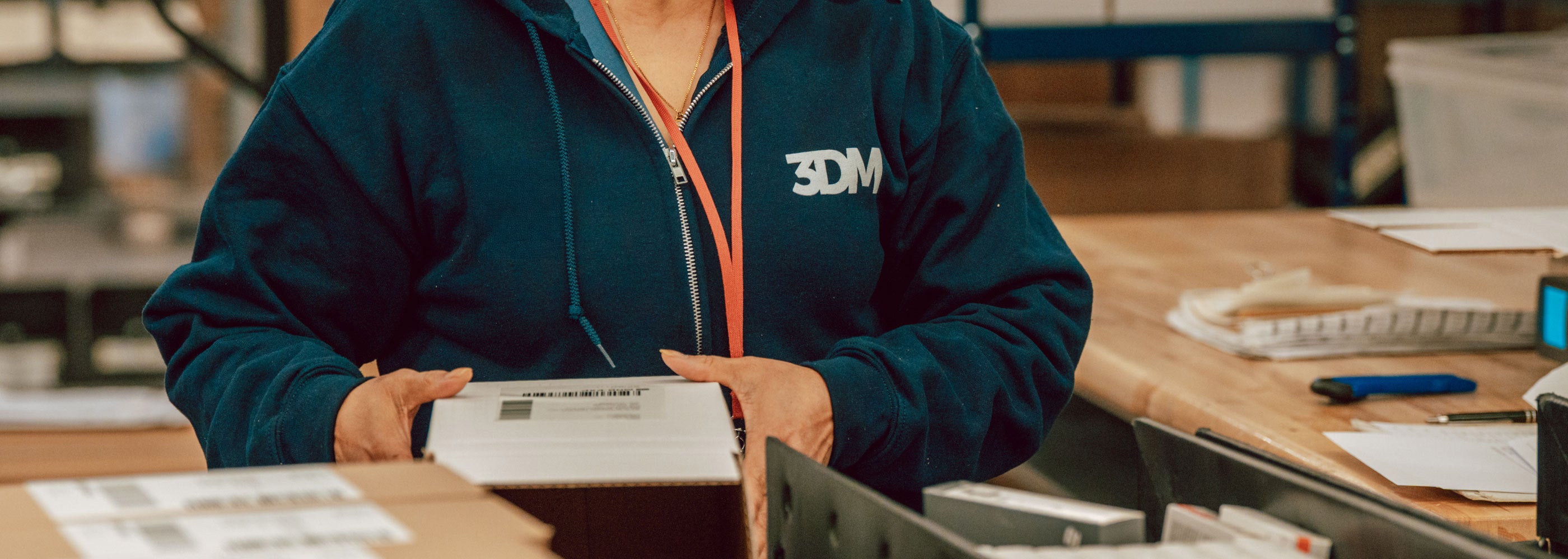 3DM Warehouse Employee Packing a Pharmaceutical Order